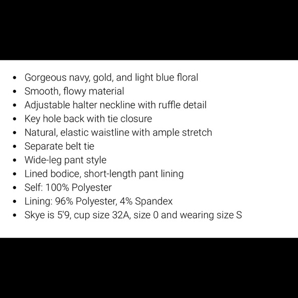 Baltic Born Alameda Halter Jumpsuit NWT - Picture 11 of 11